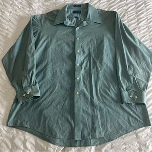 Vintage TownCraft EST 1927 Blue Button Up Collar Business Long Sleeve Mens 18